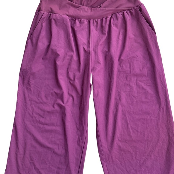 Halara Breezeful High Waisted Crossover Quick Dry Resort Pants Amaranth - Picture 3 of 7